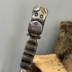 Dogs Head Hand Forged Fire Poker