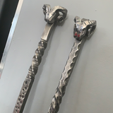 Rams Head Hand Forged Fire Pokers