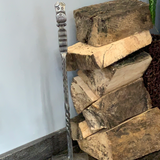 Dogs Head Hand Forged Fire Poker