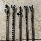 Rams Head Hand Forged Fire Pokers